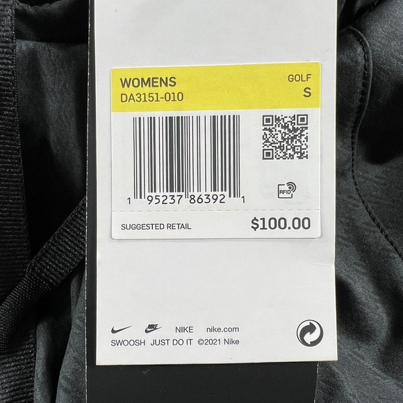 NEW Nike Dri-FIT UV Victory Gingham Golf Joggers Black DA3151-010 Women’s Small - Picture 5 of 6